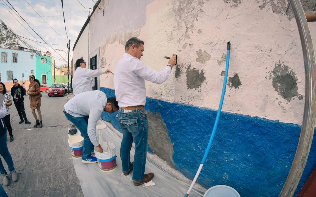 Encabeza Navarro nuevo arranque de “Mi colonia a color” en Guanajuato Capital; se pintarán 227 fachadas