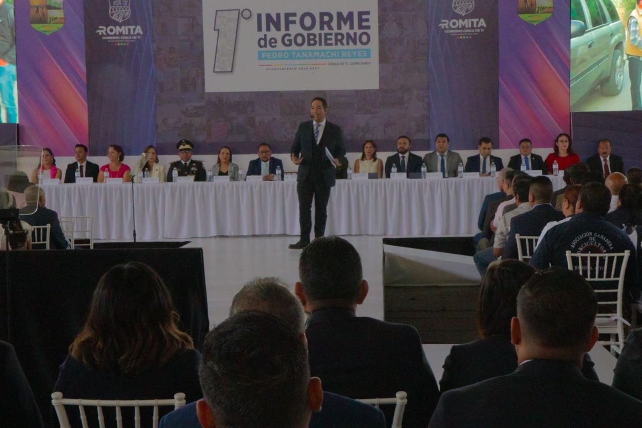 Pedro Tanamachi rinde su Primer Informe: Romita avanza con obras, finanzas claras y resultados para la gente